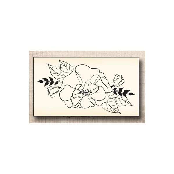 Wood stamp: Bouquet