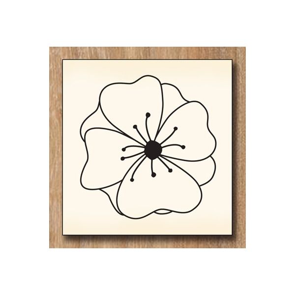 Wood stamp: Fleur
