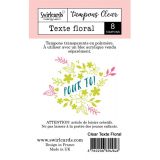 Tampon Clear Texte Floral
