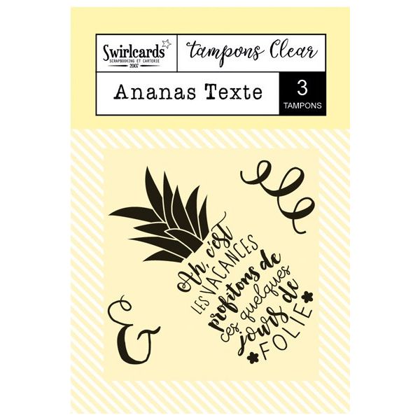 Clear stamp Ananas Texte