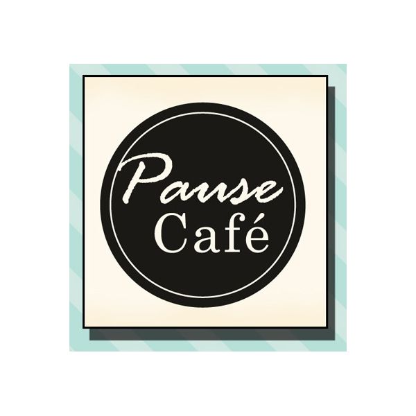 Wood stamp: Pause Café