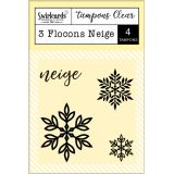 Tampons Clear "3 Flocons Neige"